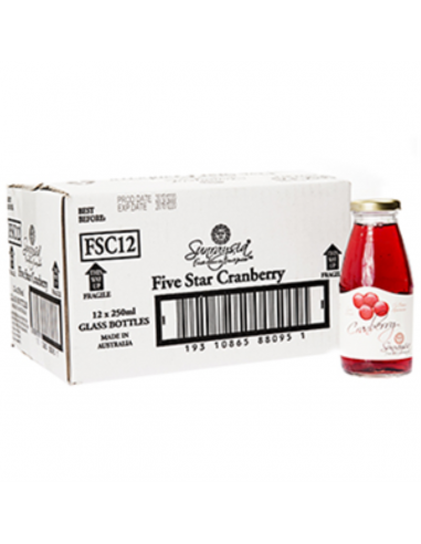 Sunraysia Juice Cranberry Ambient Quold Star 250ml 12