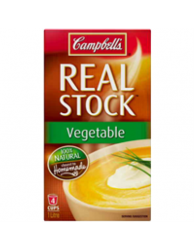 Campbells Stock Real Beef Salt Reduced 1 Lt x 1