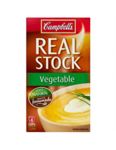 Campbells Voorraad Echt Rundvlees Zout Verlaagd 1 Lt Elk