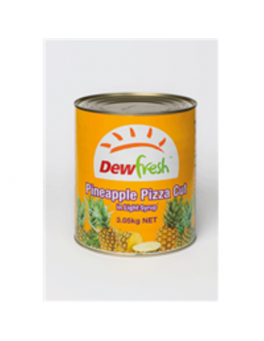 Dewfresh Pineapple Pizza Cut In Light Syrup 3.03 Kg Can