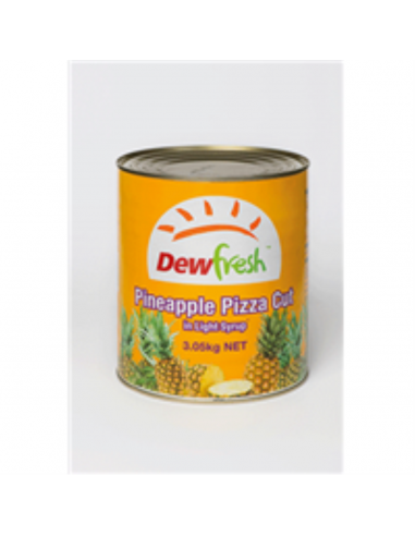 Dewfresh Pizza di ananas tagliata a luce Syrup 3.03 Kg Can