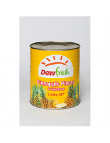 Dewfresh Pineapple Pieces In Light Syrup 3.03 Kg x 1