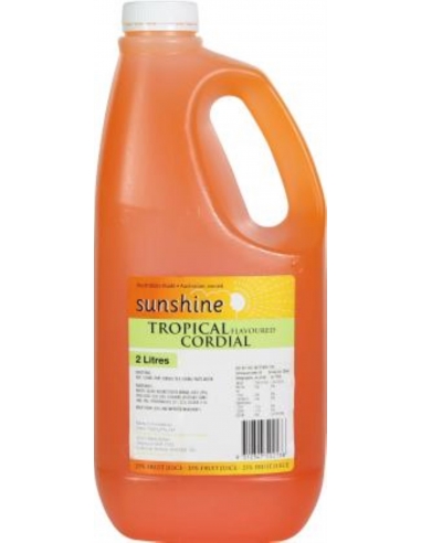 Sunshine Cordial Tropical 25% Jugo 2 Lt Bottle