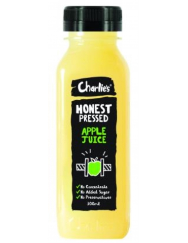 Charlie's ジュースアップル Charlies 正直な100% 12 x 300mlのカートン