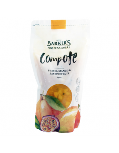 Barkers Compote Peach Mango & Passionfruit 1 Kg Packet