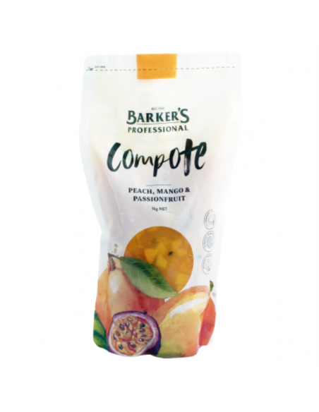 Barkers Compote Peach Mango & Passionfruit 1 Kg x 1