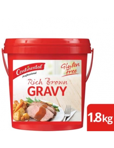 コンチネンタル グレービー リッチ ブラウン グルテン フリー 1.8 Kg ペール缶