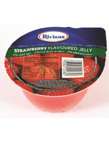 Riviana Jelly Strawberry Cups 12 X 120gr Vassoio