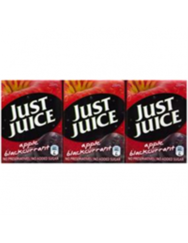 Just Juice Juice Apple & Blackcurrant 100% Tetra 24 X 200ml Carton