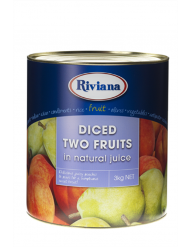 Riviana Dos frutas en Jugo Natural Sudáfrica 3 Kg Can