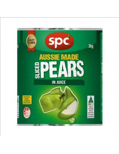 Spc Pears Sliced In Juice 3 Kg Can