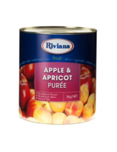 Riviana Puree Apple & Apricot 3 Kg Can