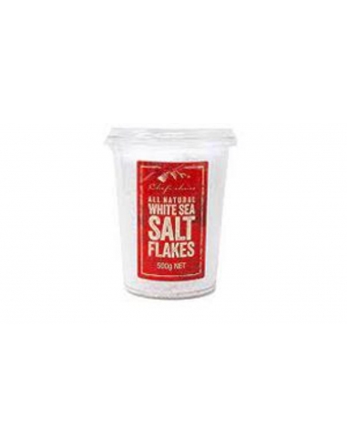 Chefs Choice Salt Sea Flakes All Natural White 500 Gr x 1