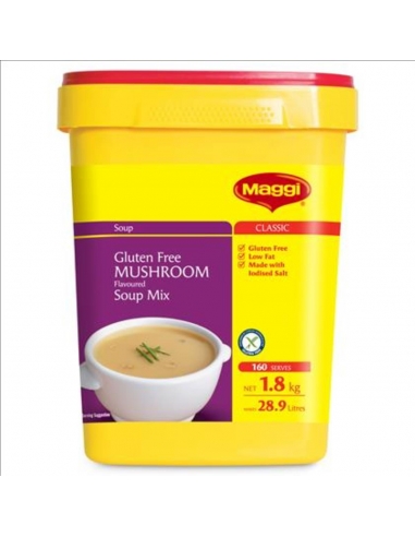 Maggi Soup Mushroom Gluten Gratis 1.8 Kg Pail