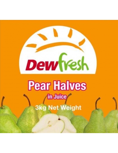 Dewfresh Pears Halves en jus 3 Kg Can