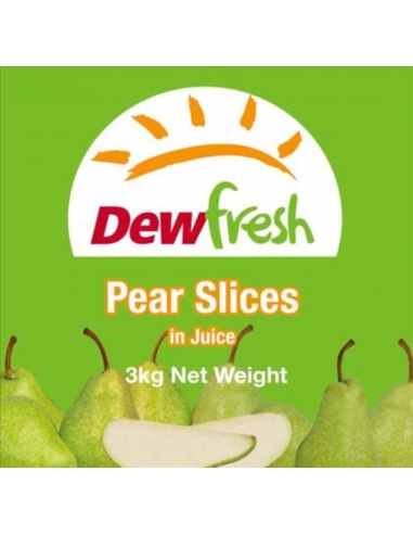 Dewfresh Pears Sliced in succo 3 Kg Can