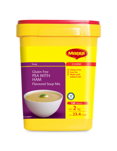 Maggi スープ エンドウ豆＆ハム グルテンフリー 2kg ペール缶