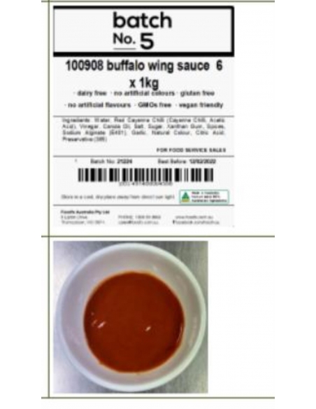 Batch No 5 ソースバッファローウィング 1kg パケット