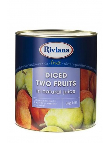 Riviana Foods Two Fruits In Natural Juice 3kg x 1