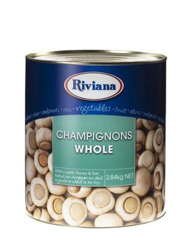 Riviana Foods Whole Champignons 2.84kg x 1