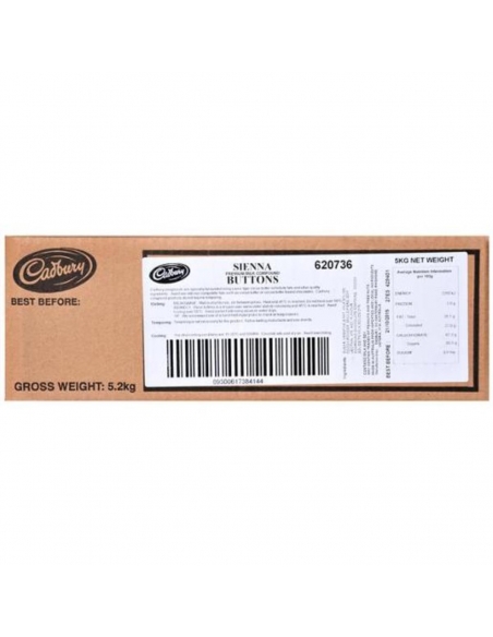Cadbury 澳大利亚 Sienna Fur Milk Compound Buttons 5kg