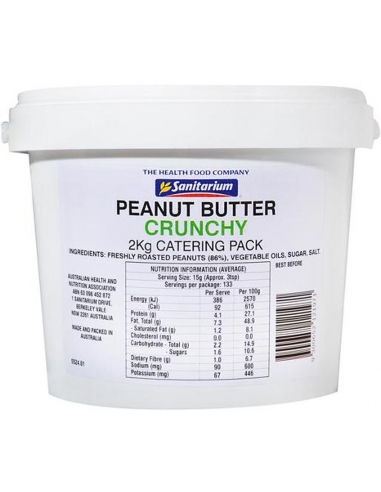 Sanitarium Health Food Company Peanut Butter Crunchy 2kg x 1
