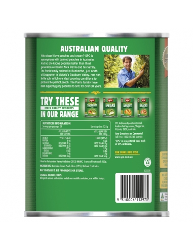 Spc Ardmona Sliced Peach In Natural Juice 3kg x 1