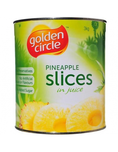 Golden Circle Pineapple In Natural Juices Sliced 3kg x 1