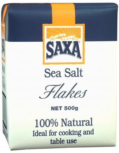 Saxa Flakes de sal marina 500gm