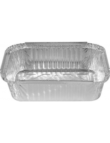 Cast Away Medium Rectangle Foil Container Top Out: 194 by 146 mm Fill Depth: 48 mm x 1