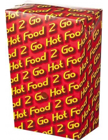 Cast Away Large Takeaway Chip Box Large 91 by 49.5 by 150 mm x Container 91 by 49.5 by 150 mm