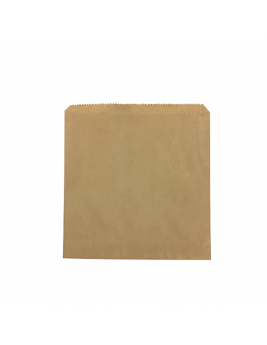 Sac en papier marron 2 lb 210 x 200 mm (extérieur) 195 x 200 mm (intérieur) x 500