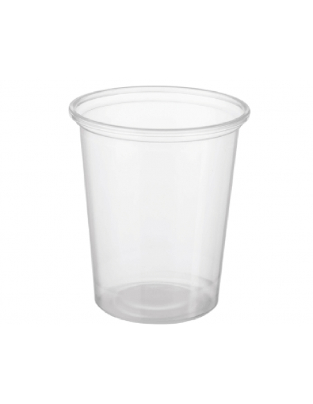 Reveal 透明な丸い容器プラスチック食品内容 200 ml 77 x 85 mm x 50