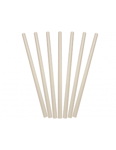Cast Away Paper Jumbo Straws White 235mm by 10 mm 9 mm bore x 250