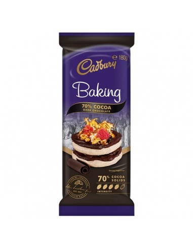 Cadbury 70 % Dark Baking Schokolade 180gm x 16