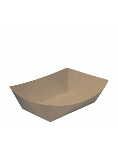 Cast Away Papieren voedselbak Kraft Medium 140 mm tot 85 mm basis, 55 mm hoogte