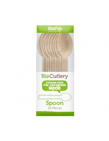 Biopak Wood Spoon x 10