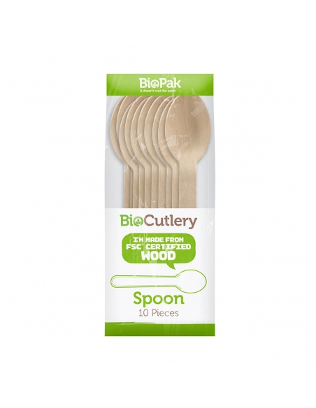 Biopak Houten lepel x 10