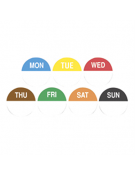 Fildes Labels Removable 24mm Round Wednesday 1000 Pack x 1