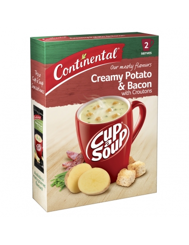 Copa de sopa continental de croutons, papa y tocino, 2 porciones, 50 g