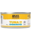 Black & Gold Tuna Chunks In Springwater 185g x 24