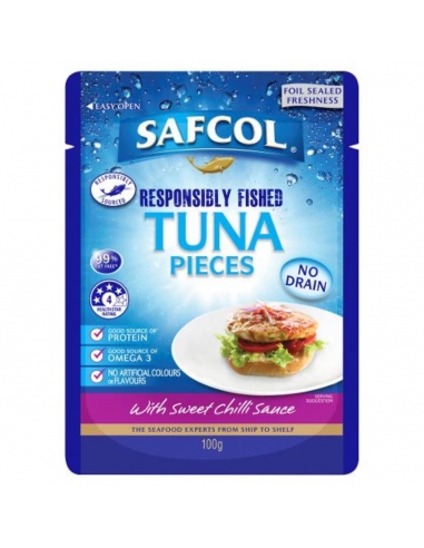 Safcol Gourmet On The Go Tuna With Sweet Chilli Sauce Pouch 100gm x 12