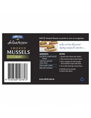Safcol Mussels in Oil 85gm x 8