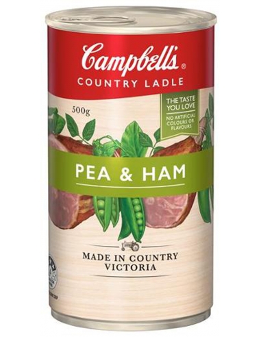 Campbell Soups Pays Ladle Soup Homestyle Pea et Ham 500g