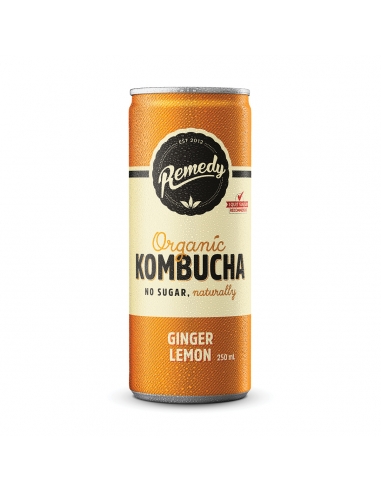 Remedy Kombucha Gember & Citroen 250ml x 24