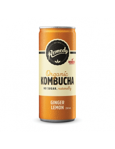 Remedy Kombucha Ginger & Lemon 250 ml x 24