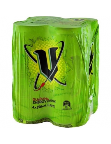 V Energy Drink Green Can 4 Pack 250ml x 1