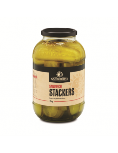 Sandhurst Gherkins Sandwich Stackers 2 Kg Jar