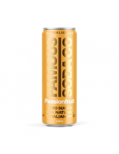 Famous Soda Passionfruit Can 330ml x 12