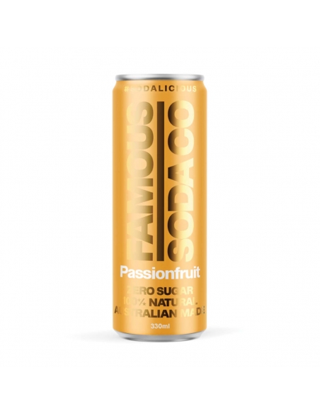 Famous 百香果汽水罐装 330ml x 12